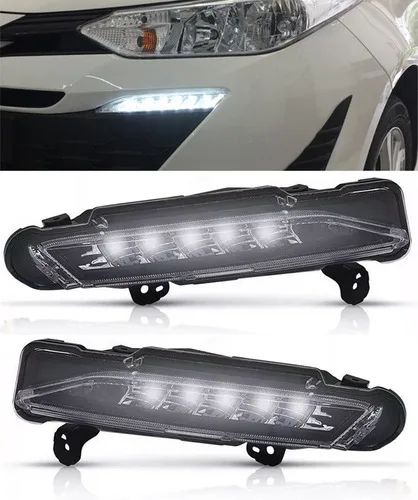 Imagem do produto Par Led Drl Daylight Toyota Yaris Hatch E Sedan Função Seta