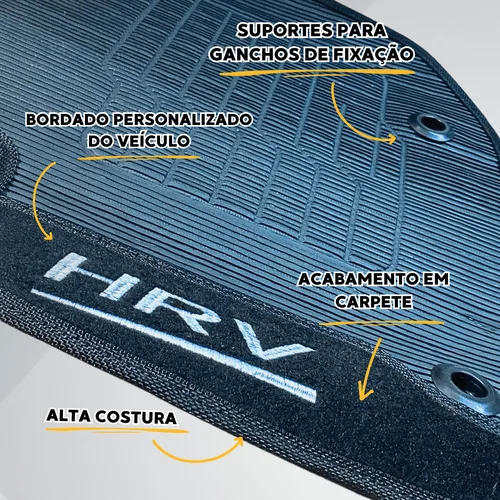Imagem do produto Jogo Tapete Personalizado Honda Hrv 2023 24 25 Nome Bordado