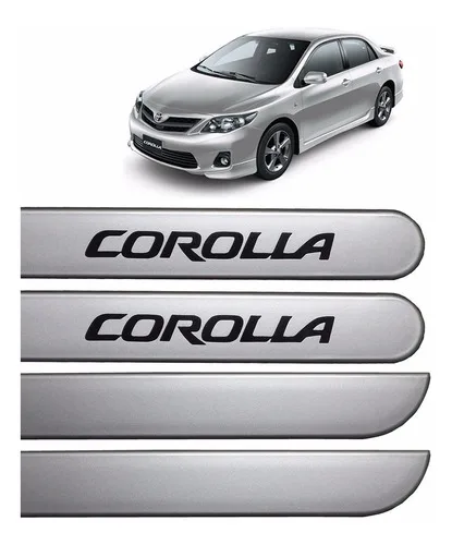 Jogo Friso Lateral Corolla 2009 2010 2011 Prata Super Nova