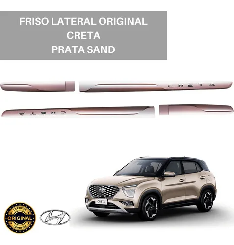 Imagem do produto Kit Friso Lateral Creta Prata Sand 2024 2025 Original