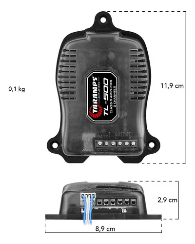 Imagem do produto Modulo Taramps Tl500 Amplificador 90w Rms Para Alto Falante De Portas E Tampao 6x9 2 Canais 45w 2 Ohms Potencia Tl500