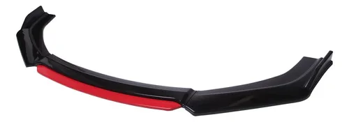 Imagem do produto Spoiler Dianteiro Honda Civic G10 Black Piano Vermelho Saia