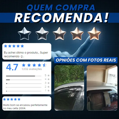 Imagem do produto Calha Chuva 100% Acrílica Vários Carros Fumê 4 Peças