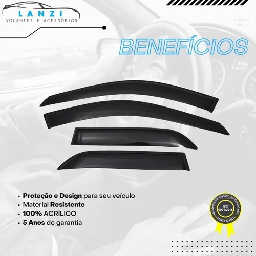 Imagem do produto Calha Chuva 100% Acrílica Vários Carros Fumê 4 Peças
