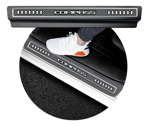 Soleira Jeep Compass 2025 - Carbono - Para As 4 Portas 2540