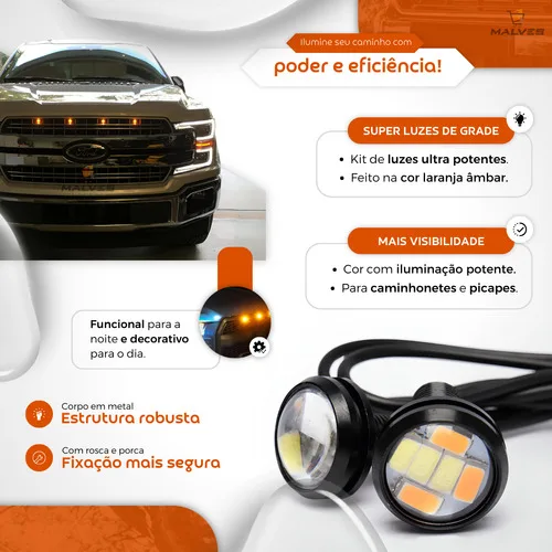 Imagem do produto Kit Led Grade Luz Enfeite Camionete Strada Saveiro Montana