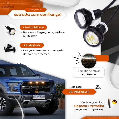Imagem do produto Kit Led Grade Luz Enfeite Camionete Strada Saveiro Montana
