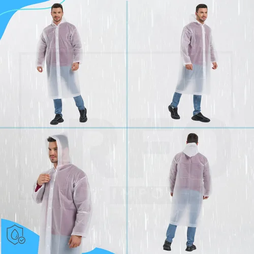 Imagem do produto Kit 2 Capa De Chuva Reforçada Pvc Transparente Resistente