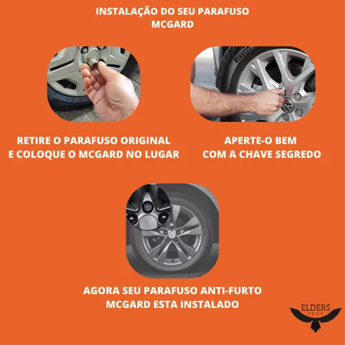 Imagem do produto Parafuso Antifurto Mcgard Trava Roda Jeep Compass Fiat Toro
