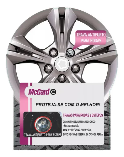 Imagem do produto Parafuso Antifurto Mcgard Trava Roda Jeep Compass Fiat Toro