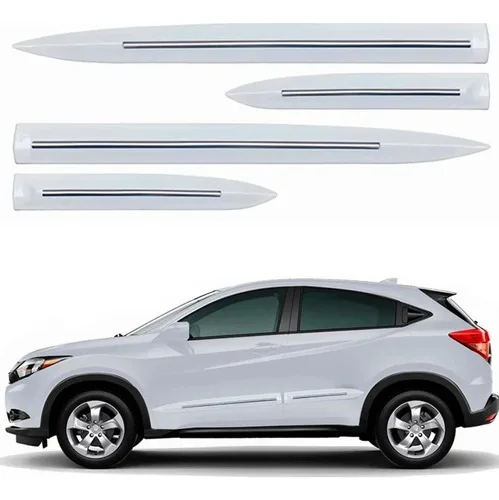 Friso Lateral Hr-v Hrv Filete Cromado Branco Tafetá