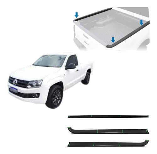 Imagem do produto Kit Borda Lateral Tampa Amarok Cabine Simples 2011 A 2024