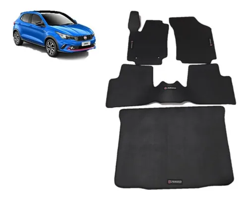 Tapete Borracha Fiat Argo C/ Traseiro Inteiriço+porta-malas