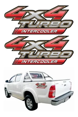 Imagem do produto Par Adesivos 4x4 Turbo Intercooler Hilux 2009-2010-2011-2012 Digital Parts