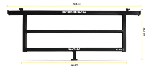 Imagem do produto Divisor De Cargas Caçamba Saveiro 2010 A 2024 Preto