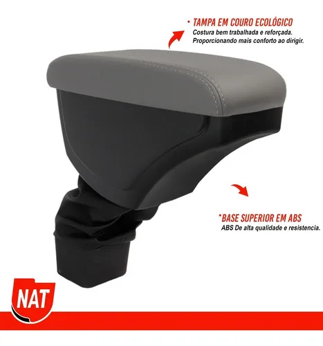 Imagem do produto Encosto Apoio De Braço Nissan Kicks 2016 Até 2022 Couro