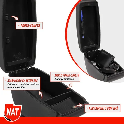 Imagem do produto Encosto Apoio De Braço Nissan Kicks 2016 Até 2022 Couro
