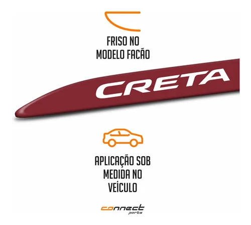 Imagem do produto Jogo De Friso Lateral Creta 2017 A 2025 Pcd Cores Originais