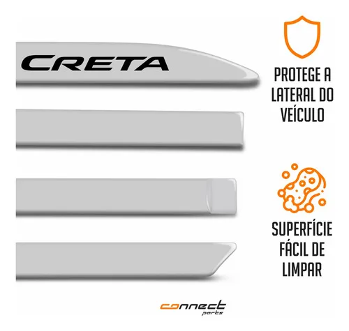 Imagem do produto Jogo De Friso Lateral Creta 2017 A 2025 Pcd Cores Originais