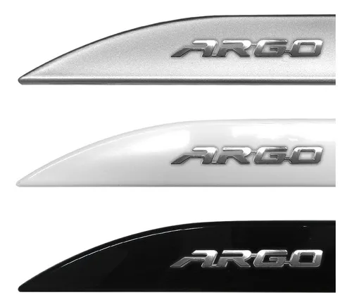 Friso Lateral Fiat Argo 2020 2021 2022 2023 Escrita Cromada