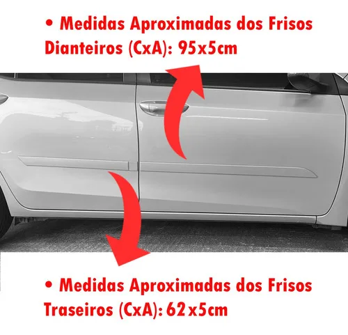 Imagem do produto Friso Lateral Fiat Argo 2020 2021 2022 2023 Escrita Cromada
