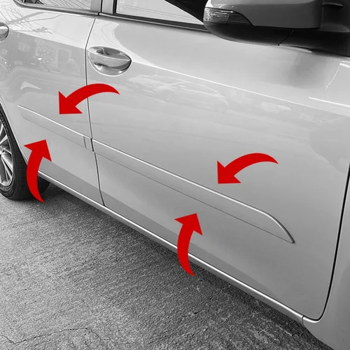 Imagem do produto Friso Lateral Fiat Argo 2020 2021 2022 2023 Escrita Cromada