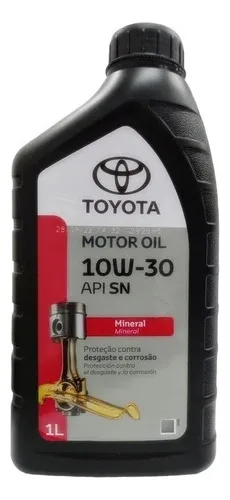 Óleo De Motor Toyota Mineral 10w-30 Para Carros, Picapes E Suvs De 1 Unidade X 1l