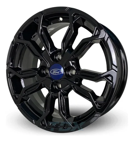 Rodas Ford New Fiesta Ka Rs Aro 15 4x108 (jogo) +bicos Cor Preto