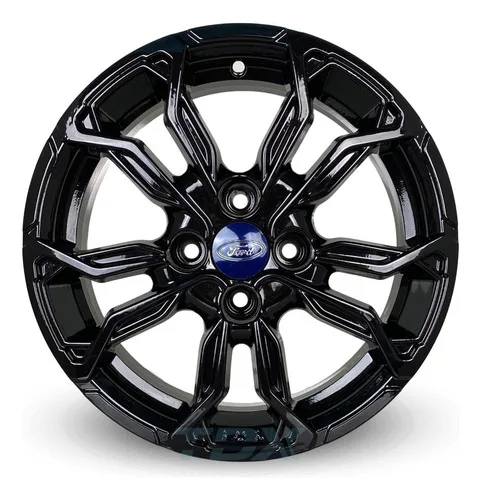 Imagem do produto Rodas Ford New Fiesta Ka Rs Aro 15 4x108 (jogo) +bicos Cor Preto