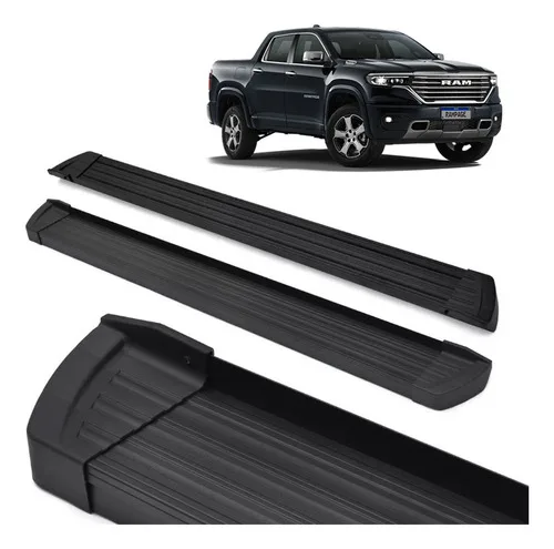 Estribo Suporte Slim Preto Rampage Cabine Dupla 2023 2024