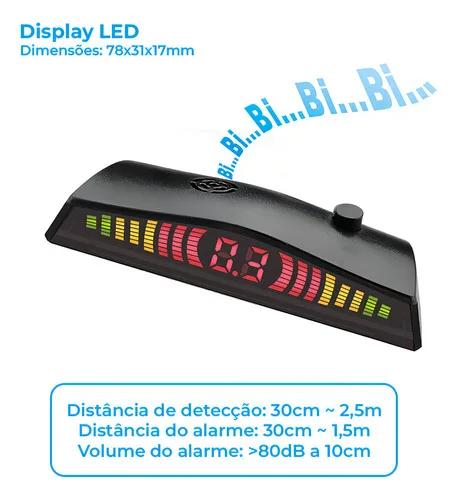 Imagem do produto Kit Sensor De Estacionamento Traseiro Jetta 4 Pontos 22mm Preto First Option