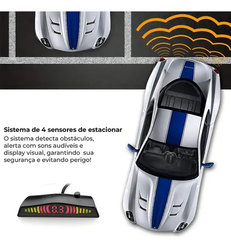 Imagem do produto Kit Sensor De Estacionamento Traseiro Jetta 4 Pontos 22mm Preto First Option
