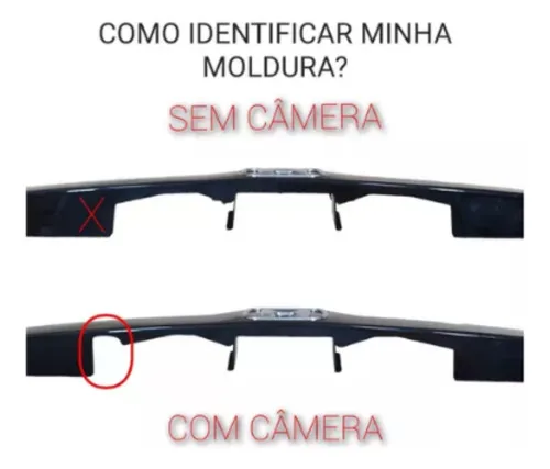 Imagem do produto Friso Guarnição Moldura Placa Traseira Honda Fit Com Câmera