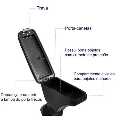 Imagem do produto Acessório Descanso Central Apoia Braço Fiat Mobi 2016-2022
