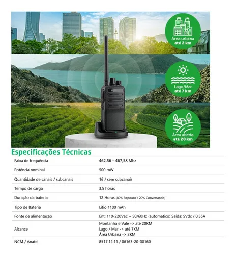 Imagem do produto Rádio Comunicador Intelbras Rc 3002 G2 Longo Alcance 20 Km