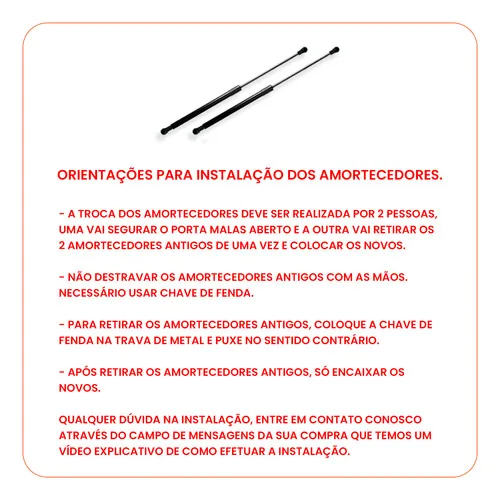 Imagem do produto Par Amortecedor Porta Mala Nissan Sentra 2006 Até 2012