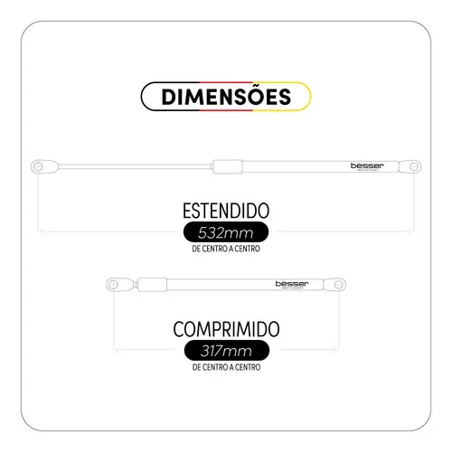 Imagem do produto Par Amortecedor A Gás Porta Malas Ford Ka 2018 2019 2020