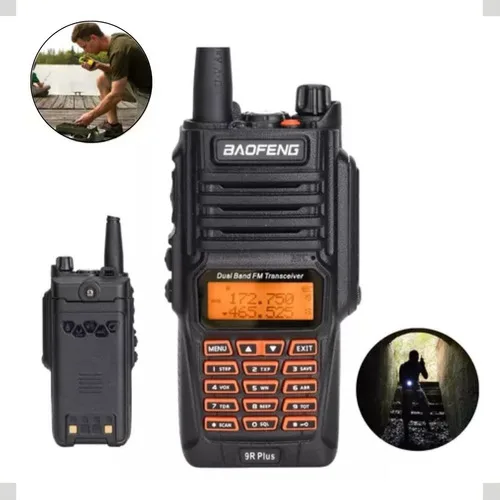 Imagem do produto Kit 2 Baofeng Uv9r 10w Prova Dágua C/ Capa Em Couro +fone Nf