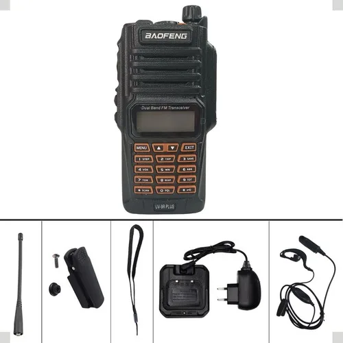 Imagem do produto Kit 2 Baofeng Uv9r 10w Prova Dágua C/ Capa Em Couro +fone Nf