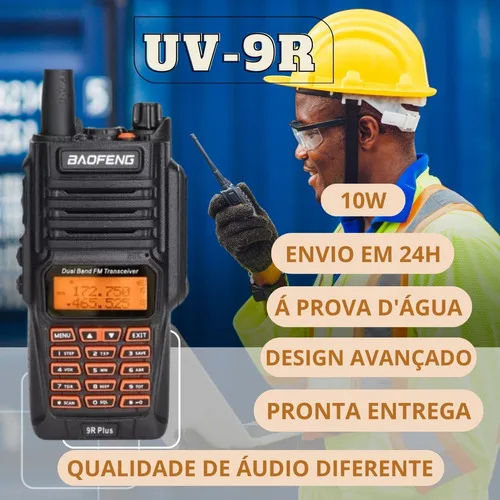 Imagem do produto Kit 2 Baofeng Uv9r 10w Prova Dágua C/ Capa Em Couro +fone Nf