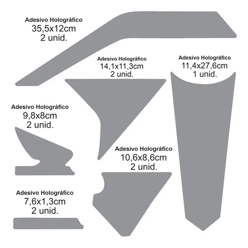 Imagem do produto Kit Adesivo Holográfico Cg Titan 160 Anos 2023 2024 Cromo