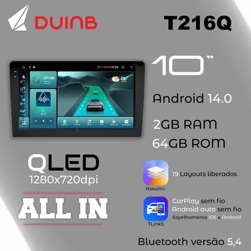 Imagem do produto Central Multimidia Mitsubishi Lancer Android 14 2gb 64gb 10p