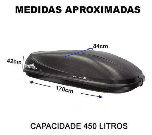 Imagem do produto Bagageiro Maleiro De Teto Jetbag Conquest 450 Litros Preto