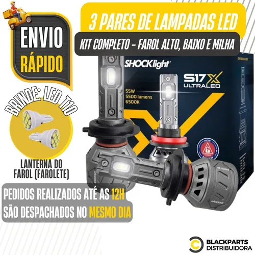 Imagem do produto Lampadas Led Farol Carro 11.000 Lumen Canceller Canbus 6500k