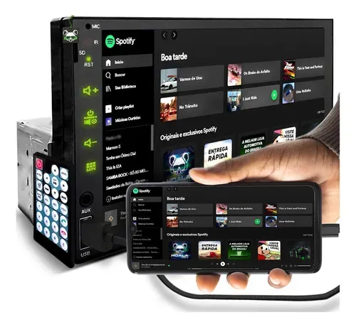 Central Multimídia 1 Din First Option Mp5-7830 Tela 7 Bt Usb - Autoaba