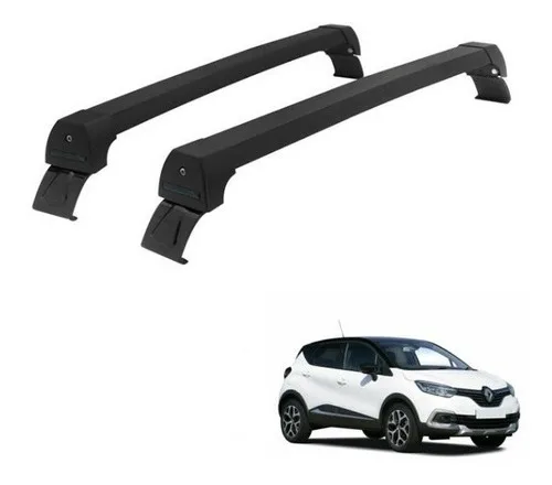 Rack Teto Alumínio Preto Captur