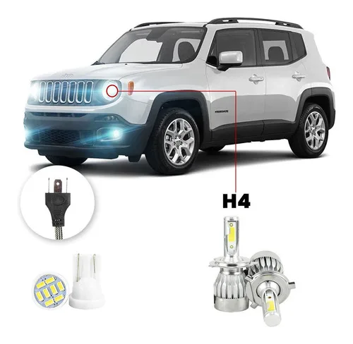 Imagem do produto Lampadas Led Jeep Renegade 2016 A 2021 H4 20000lm