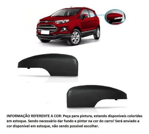 Imagem do produto Par Capa Retrovisor Ecosport 2013 2014 Até 2021 Com Furo