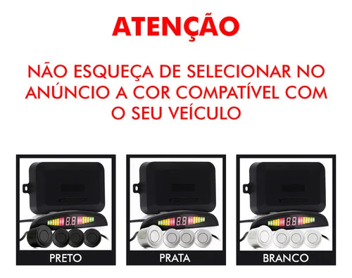 Imagem do produto Kit Câmera De Ré Visão Noturna Hd + Sensor Estacionamento