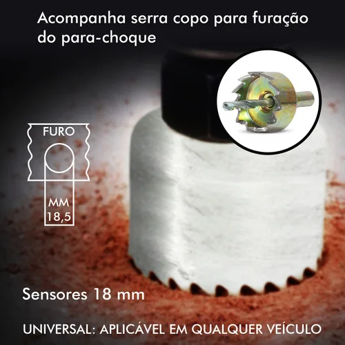 Imagem do produto Kit Câmera De Ré Visão Noturna Hd + Sensor Estacionamento